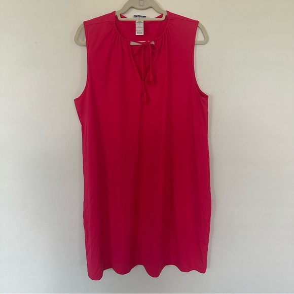 Tommy Bahama Pearl Split Neck Spa Dress in Cerise Size XL - Picture 1 of 7